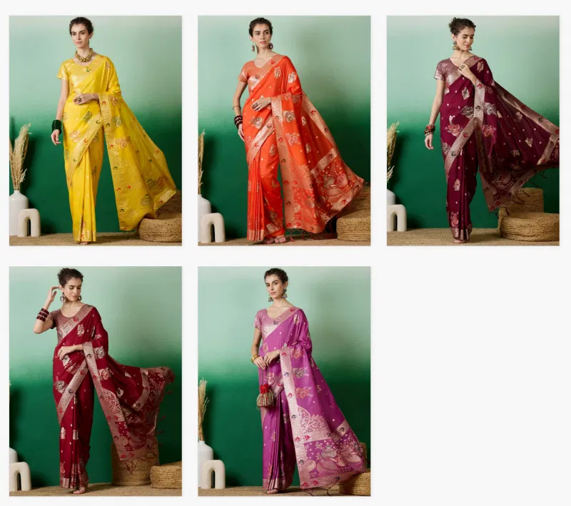 Color Set 8214 Traditional Wear Dola Cotton Saree Suppliers In India